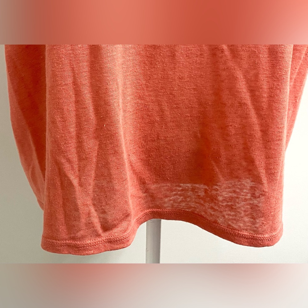 Old Navy Womens XL Orange Ruffle Top Boho Fall Eclectic Southwestern Festival - Picture 6 of 15